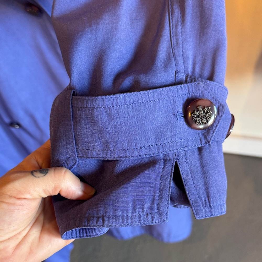Vintage Gallery Purple Trench Coat - Picture 6 of 7